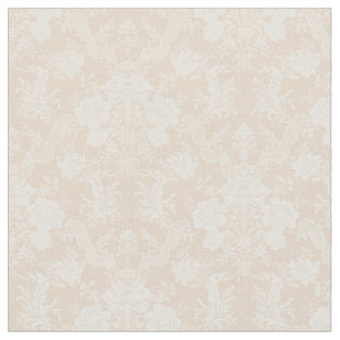 Elegant Romantisk Chic Blommigt Damask-Cream Tyg