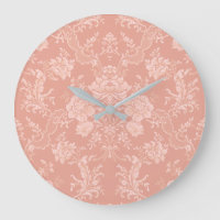 Elegant Romantisk Chic Blommigt Damask-Peach