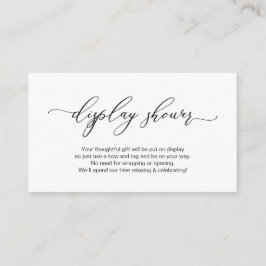 Elegant, Romantisk design, svart, Visning Shower Tilläggskort