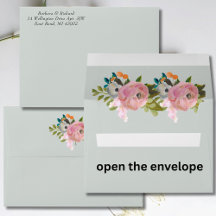 **Elegant Romantisk Handmålad Blommig Bröllop
