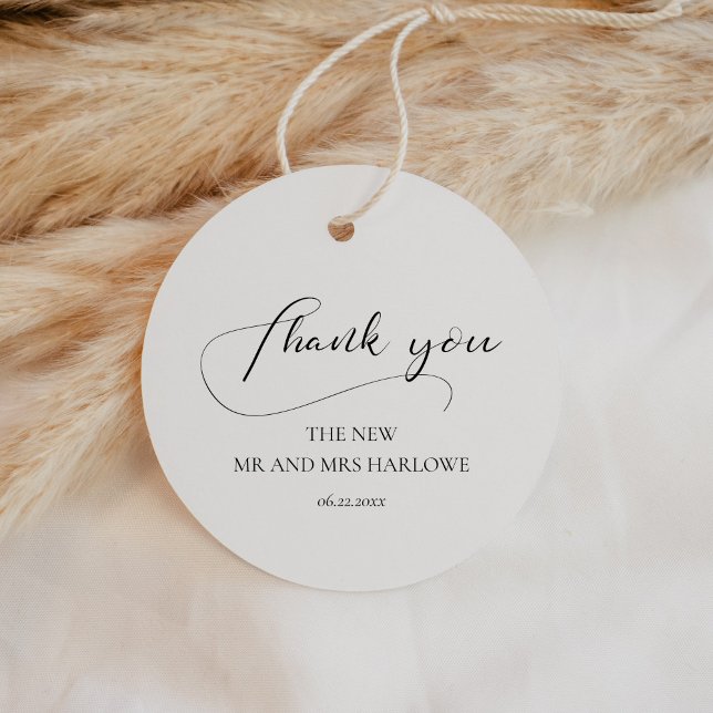 Elegant romantisk kalligrafi bröllop gåvor etiketter (Skapare uppladdad)