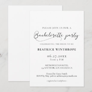 Elegant romantisk kalligrafi Sjungfestarajgong Inbjudningar