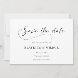 Elegant romantisk kalligrafi spara datumet