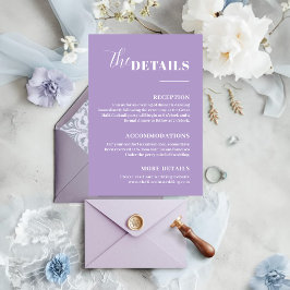 Elegant Romantisk Lila detaljer Fodral Kort