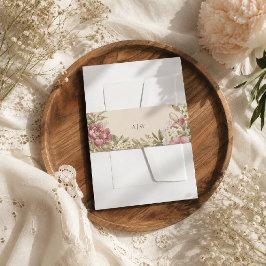 Elegant romantisk monogram bröllopsinbjudan band för inbjudningskort