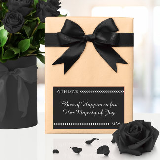 Elegant Romantisk Presentinslagning Rektangulärt Klistermärke