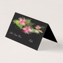 Elegant romantisk rosa blomma bord plats kort