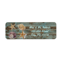 elegant romantisk stuga strandbröllop med strand returadress etikett