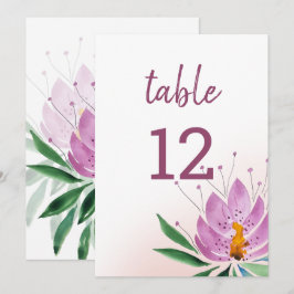 Elegant romantisk violett lotus akvarell konst meddelande