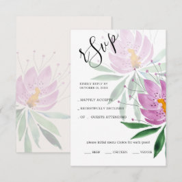 Elegant romantisk violett lotus akvarell konst OSA kort