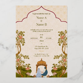 Elegant Romantiskt färgkort Bröllop