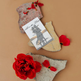 Elegant Romantiskt kalligrafiskt foto Spara datum Vykort