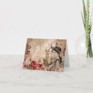 Elegant - romskt Abstrakt Art Blank Note-kort Helgkort