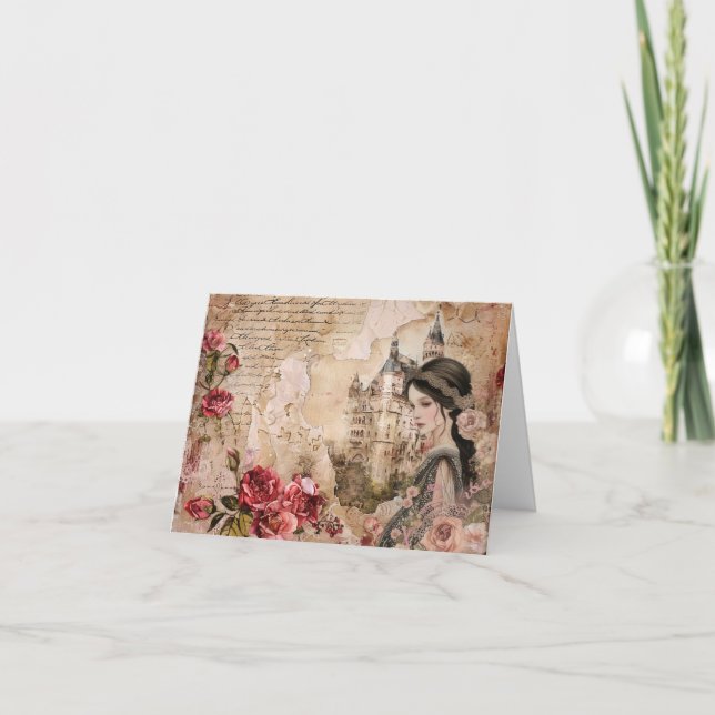 Elegant - romskt Abstrakt Art Blank Note-kort Helgkort (Framsida)