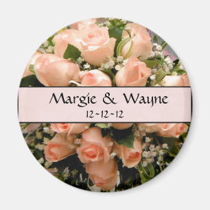 ELEGANT ROS BRÖLLOPSFÖRMÅL MAGNET