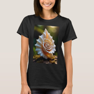 Elegant ros snigelskal kust natur dam t-shirt