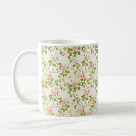 Elegant Ros Vin Blomstrar Kaffemugg
