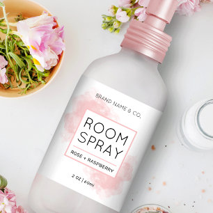 Elegant Rosa 2 OZ Room Spray Flaska-etikett Fraktsedel