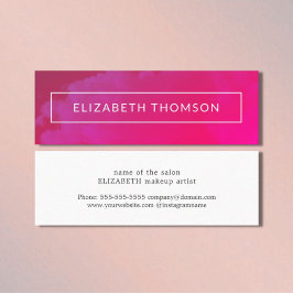 Elegant Rosa Abstrakt Makeup Artist Mini Visitkort