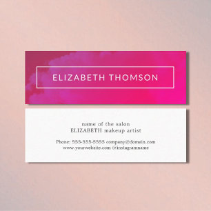 Elegant Rosa Abstrakt Makeup Artist Mini Visitkort