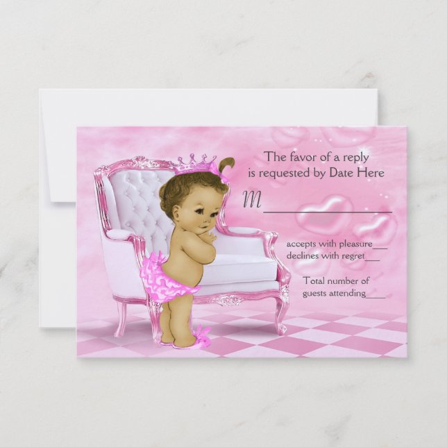 Elegant Rosa African American Baby Shower OSA (Framsida)