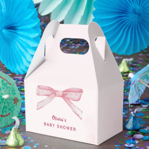 Elegant Rosa Akvarell Baby Shower Presentaskar