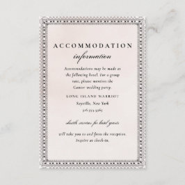 Elegant Rosa Akvarell Spets Boende Tilläggskort