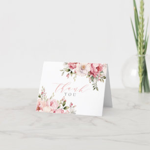 Elegant Rosa Baby i Bloom Girl Baby Shower Foltyde Tack Kort