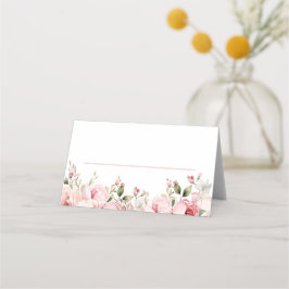 Elegant Rosa Baby in Bloom Girl Baby Shower Placeringskort