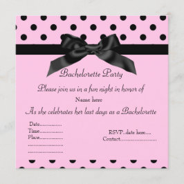 ELEGANT ROSA BACHELORETTE INVIKTION INBJUDNINGAR