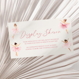 Elegant Rosa Ballerina Baby Shower Visning Shower Tilläggskort