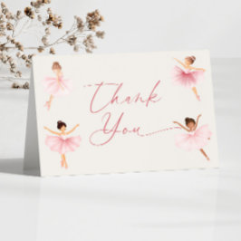 Elegant Rosa Ballerina Ballet Baby Shower Tack Kort