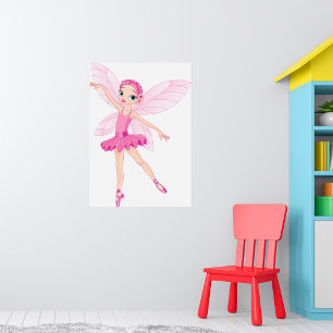 Elegant Rosa Ballerina Fairy for Dance Älskare Poster