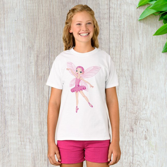 Elegant Rosa Ballerina Fairy for Dance Älskare T Shirt (Skapare uppladdad)