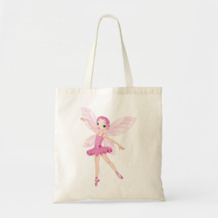 Elegant Rosa Ballerina Fairy for Dance Älskare Tygkasse