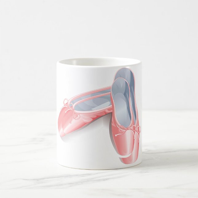 Elegant Rosa Ballet Flats Cute Girly Dance Shoods Kaffemugg (Skapare uppladdad)