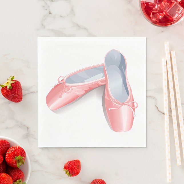 Elegant Rosa Ballet Flats Cute Girly Dance Shoods Pappersservett (Skapare uppladdad)