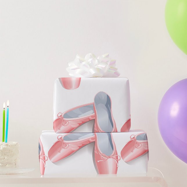 Elegant Rosa Ballet Flats Cute Girly Dance Shoods Presentpapper (Skapare uppladdad)
