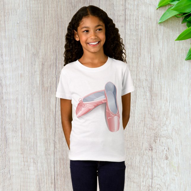 Elegant Rosa Ballet Flats Cute Girly Dance Shoods T Shirt (Skapare uppladdad)