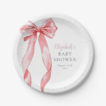 Elegant rosa band Rosett flicka baby shower