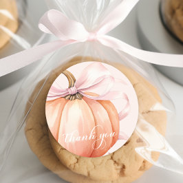 Elegant rosa bandpumpa tack-klistermärke runt klistermärke