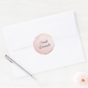 Elegant Rosa Bat mitzvah Personlig - etikett