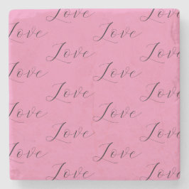 Elegant Rosa Black Kärlek Stenunderlägg