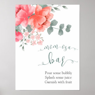 Elegant  rosa blomeukalyptus momosa pub poster