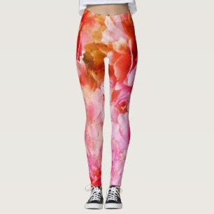 Elegant rosa blommars Legging