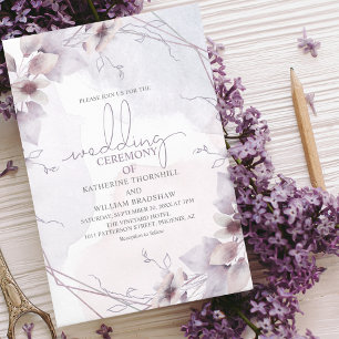 Elegant Rosa Blommig Boho Bröllopsinbjudan Inbjudningar