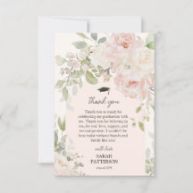 Elegant Rosa Blommig Examen