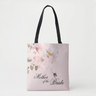 Elegant Rosa Blommig Mor till Bruden Tote Tygkasse