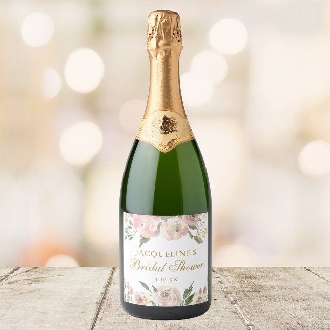 Elegant Rosa Blommig Skräddarsydd Guld Bröllopsdus (Skapare uppladdad)