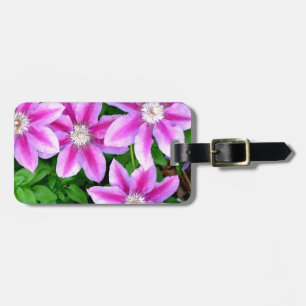 Elegant rosa blommigt boho greenery bagagebricka